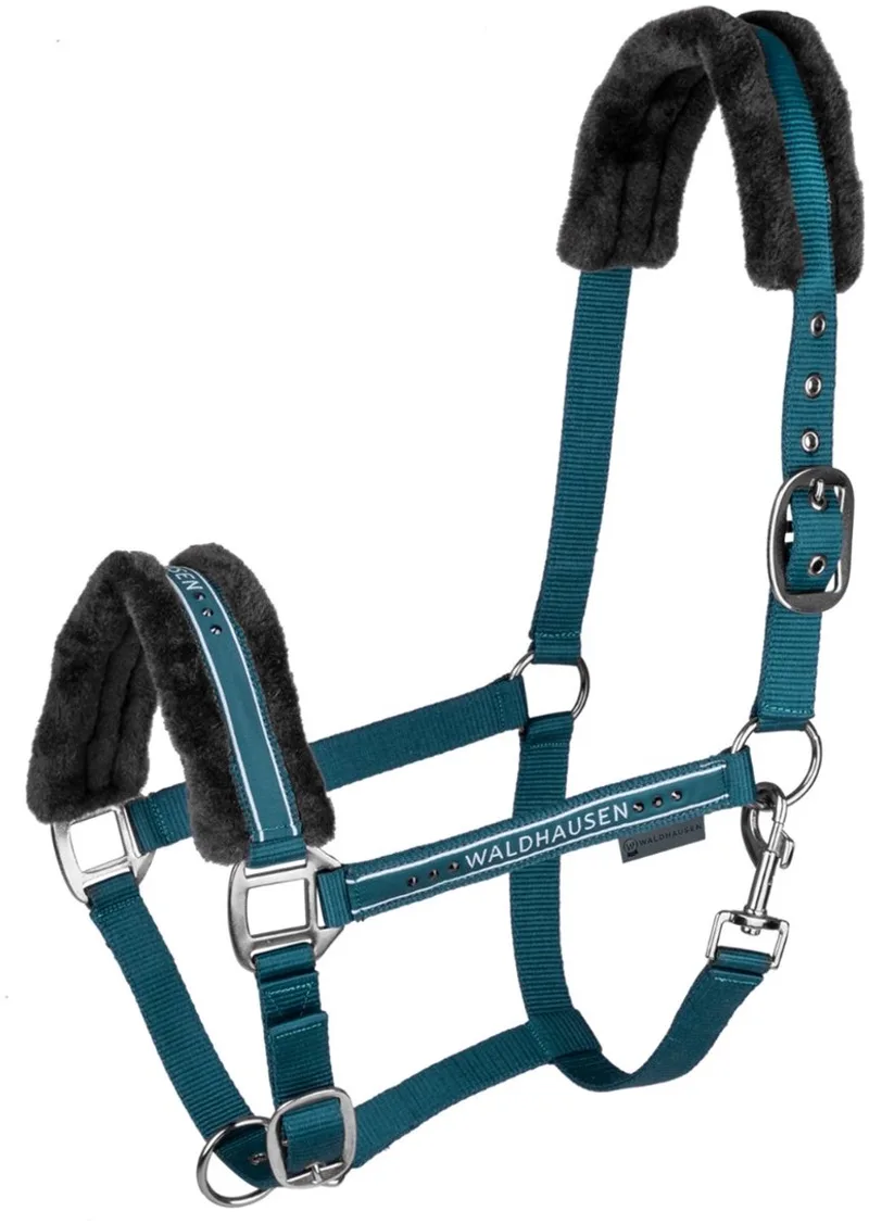 Halster Elegant - Paardenhalster - Petrol Pony de Waldhausen en Denim – photo produit