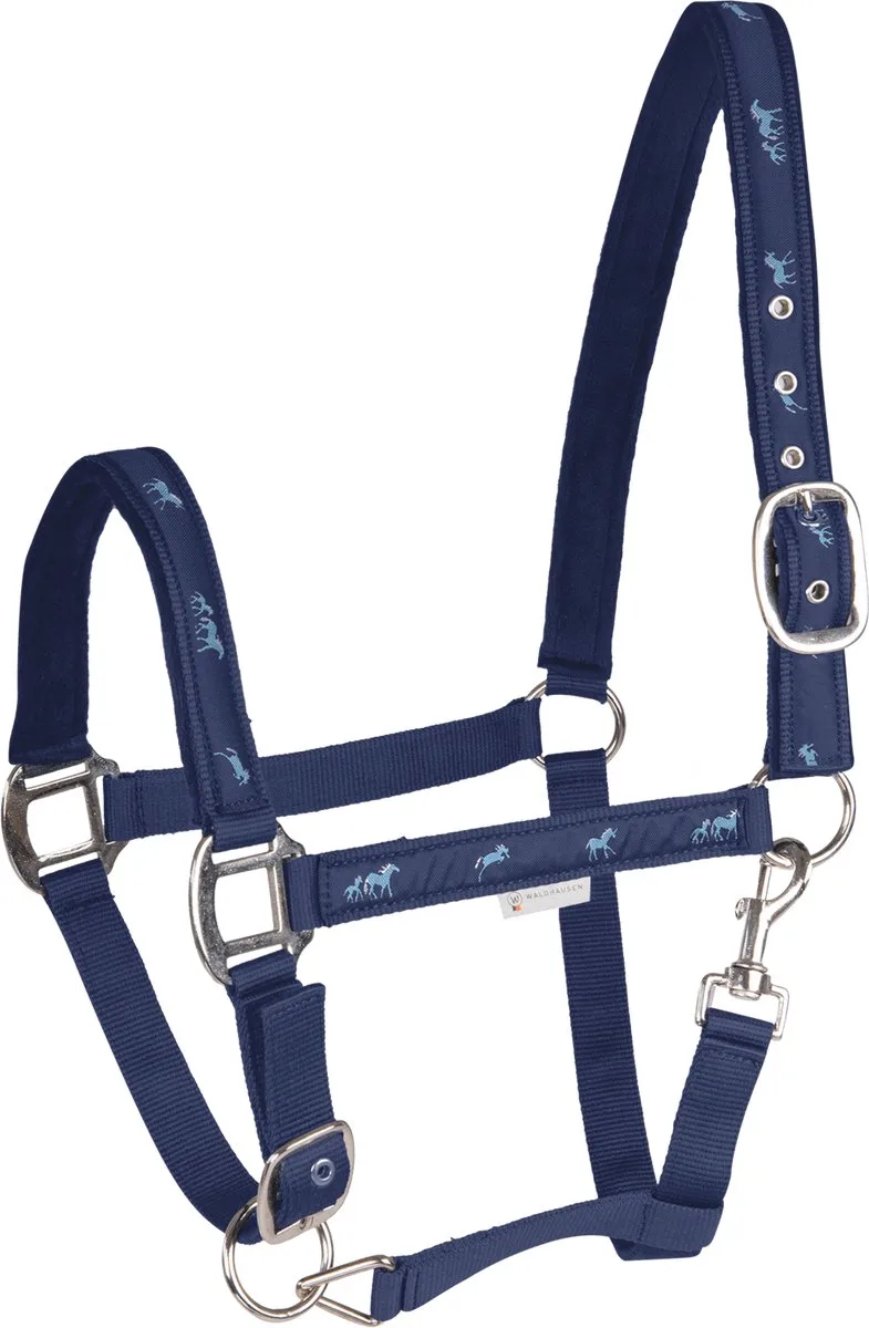 Halster paard Motief von Waldhausen in Blau – Produktfoto