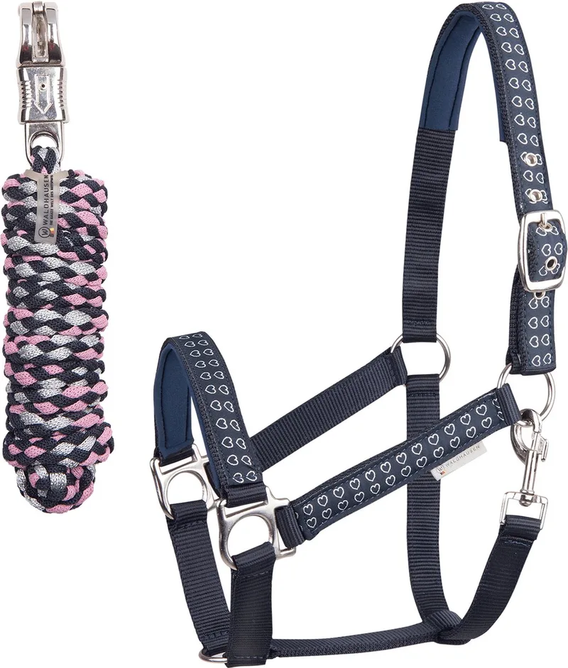 Halster set zilver lucky hart mt shet by Waldhausen in Dark blue – product photo