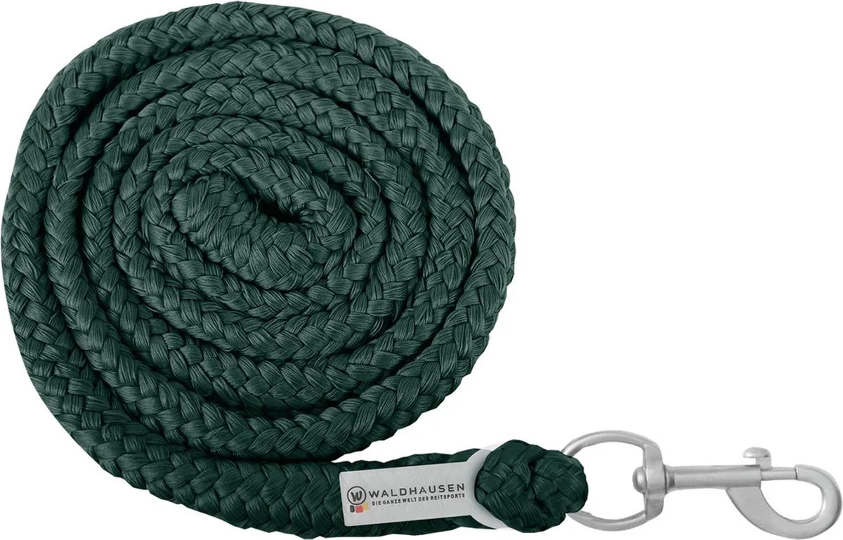 Halstertouw Met Haak 2 m - Paardenhalsterlijn - Donkergroen Met Haak van Waldhausen in Fir green – productfoto