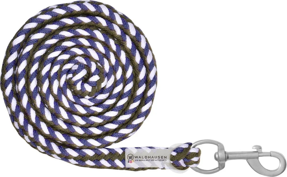 Halstertouw met Musketon van Waldhausen in Blauw, Grijs, Wit – productfoto
