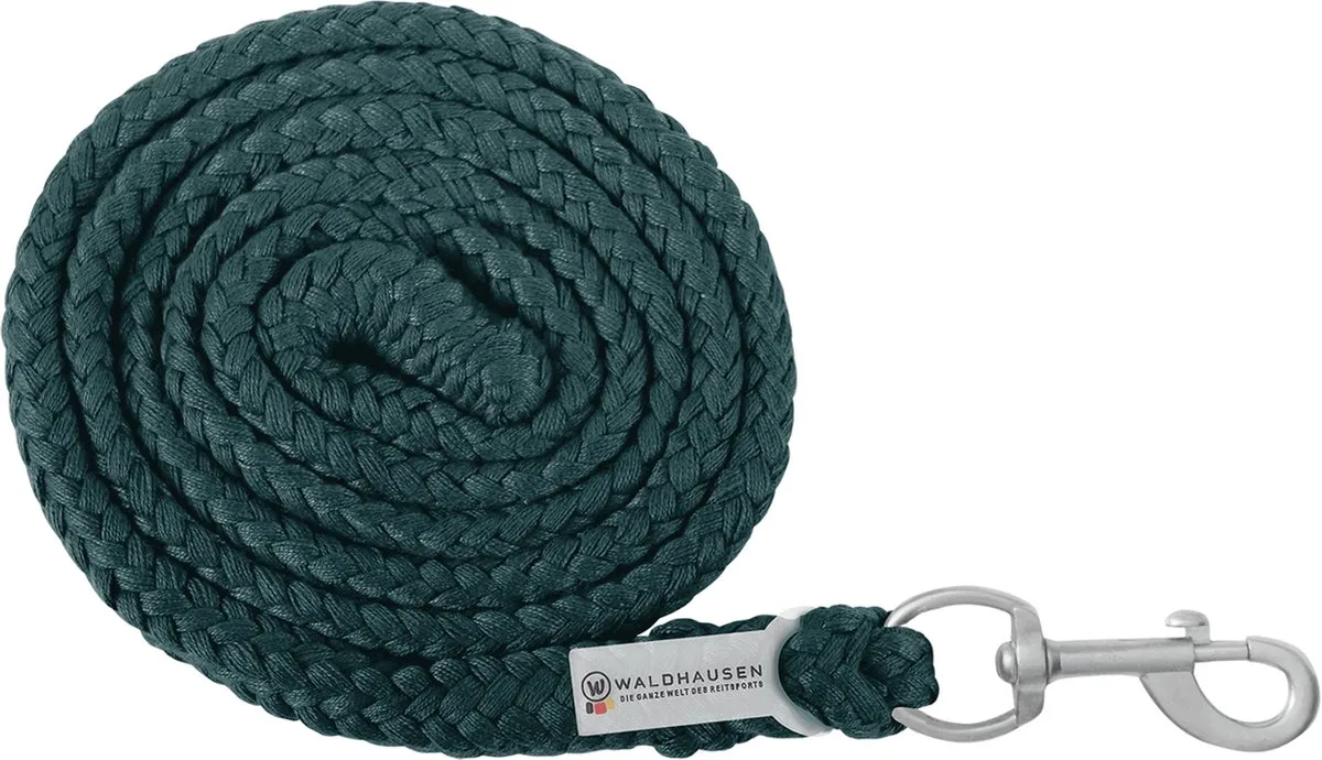 halstertouw plus met karabijnhaak fra Waldhausen i Dennengroen – produktbillede