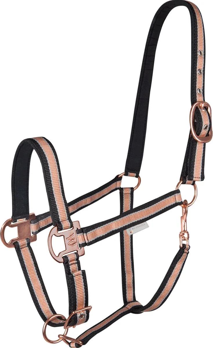 Halter glans Cob Zwart / Rose by Waldhausen in Black, Rose – product photo