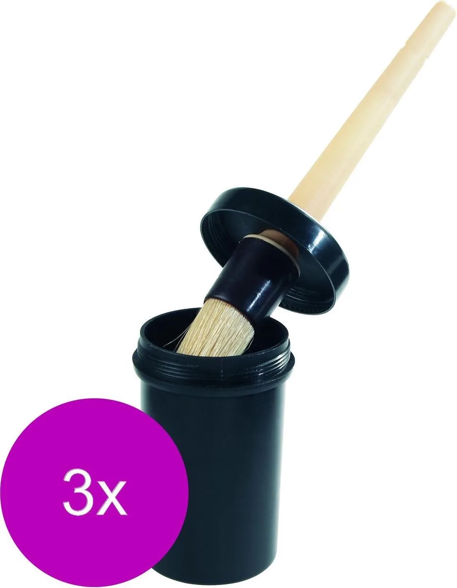 Hoefkwast In Potje - Hoefverzorging - 3 x per stuk van Waldhausen in Zwart – productfoto