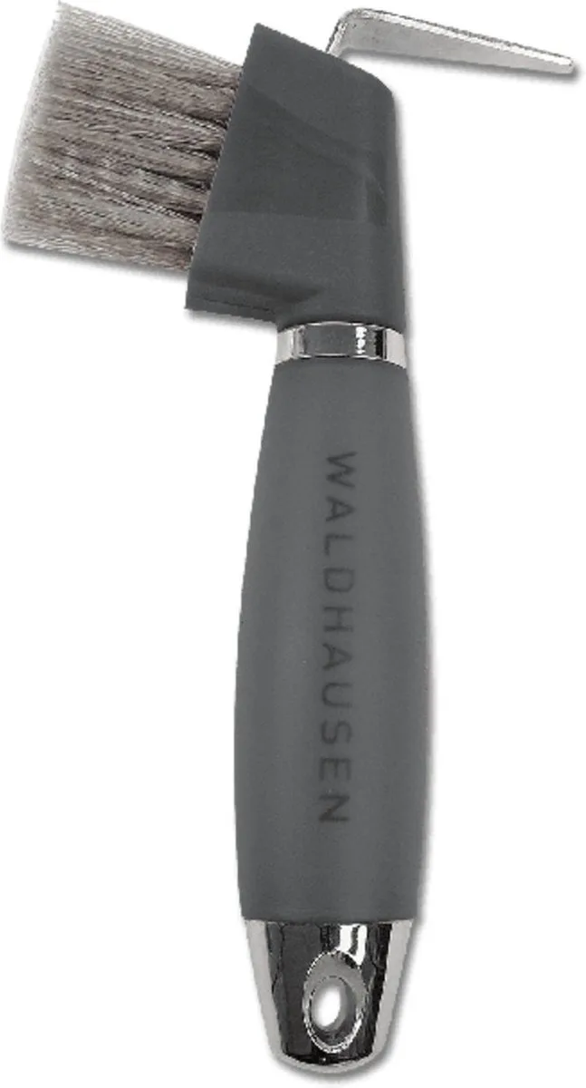Hoevenkrabber Met Gelgrip 17 cm - Paardenverzorging - Zwart Met Gelgrip by Waldhausen in Black – product photo