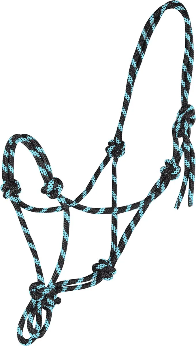 Knot Halter red/darkblue Pony by Waldhausen in Red, Dark blue – product photo