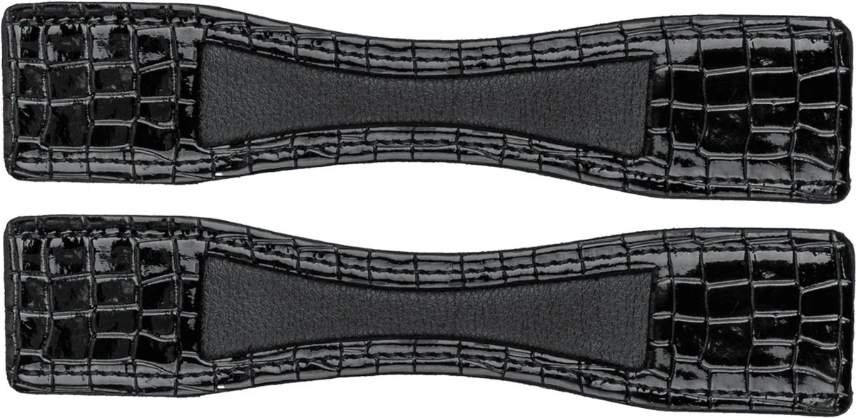 Lakleren Spoorbeschermers, Paar - Bijna Uitverkocht! von Waldhausen in Black patent – Produktfoto