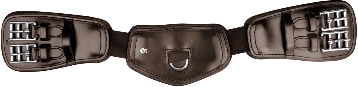 LEDEREN DRESSUURSINGEL ELASTIC van Waldhausen in Bruin – productfoto