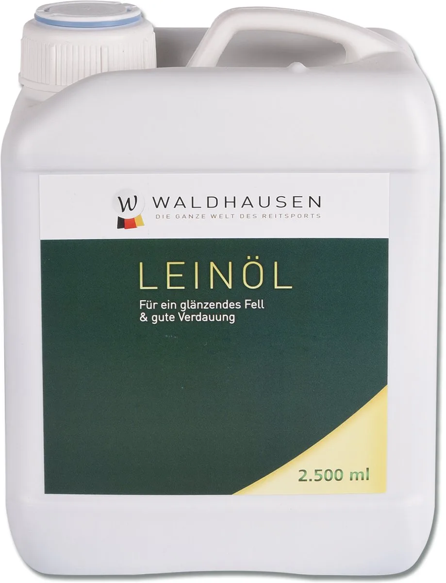 lijnzaadolie 2,5 ltr voor een glanzende vacht en goede spijsvertering de Waldhausen – photo produit