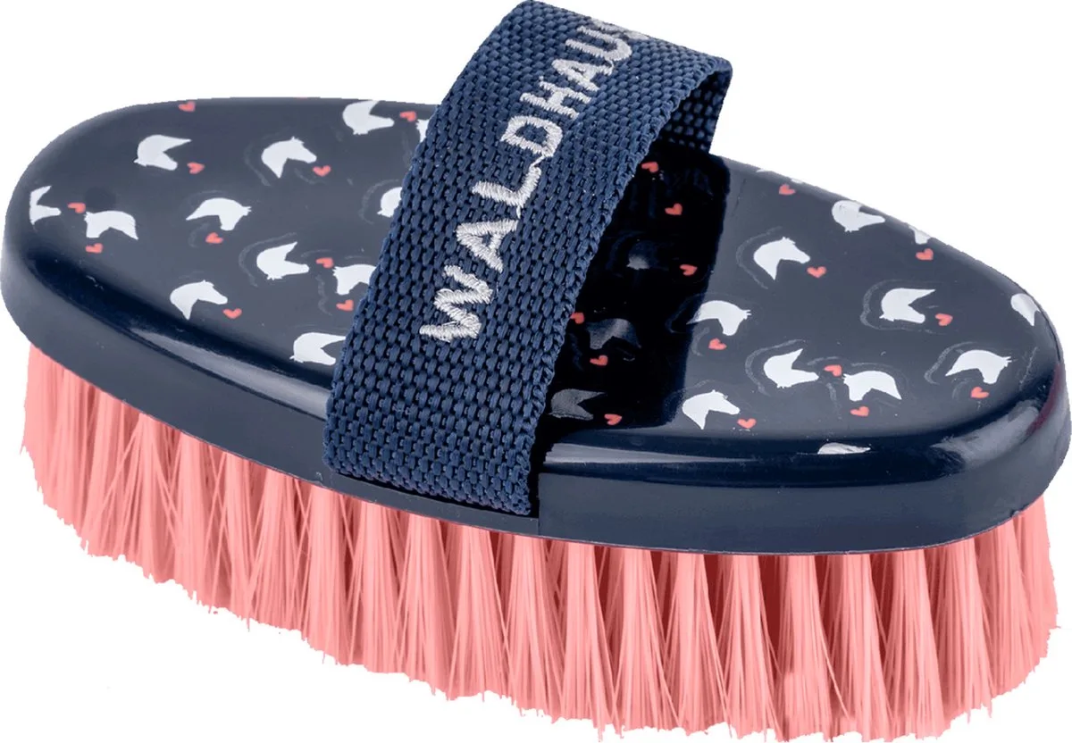 Lucky Heart Body Brush - Paardenverzorging - Nachtblauw Lucky Heart fra Waldhausen i Night blue, Lucky – produktbillede