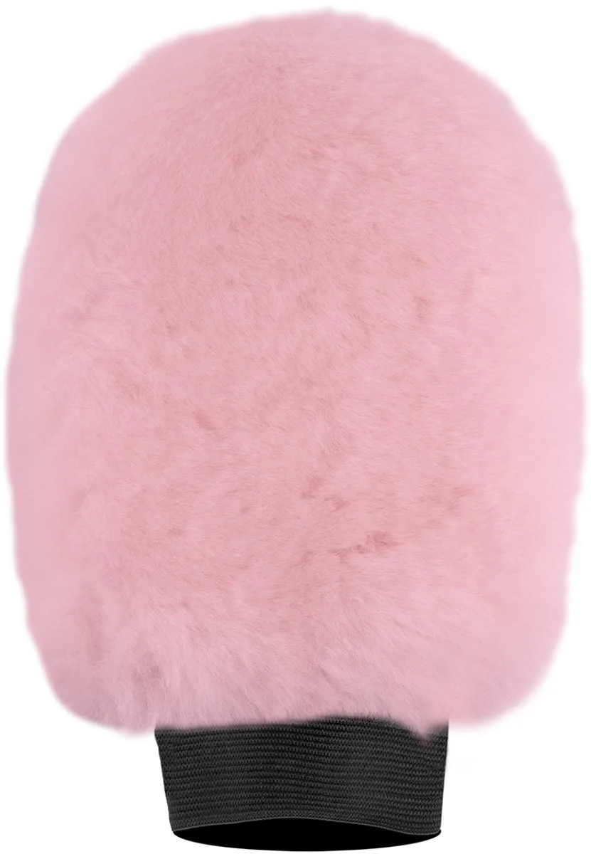 LUCKY LAMSWOLLEN POETSHANDSCHOEN van Waldhausen in Zwart-roze – productfoto