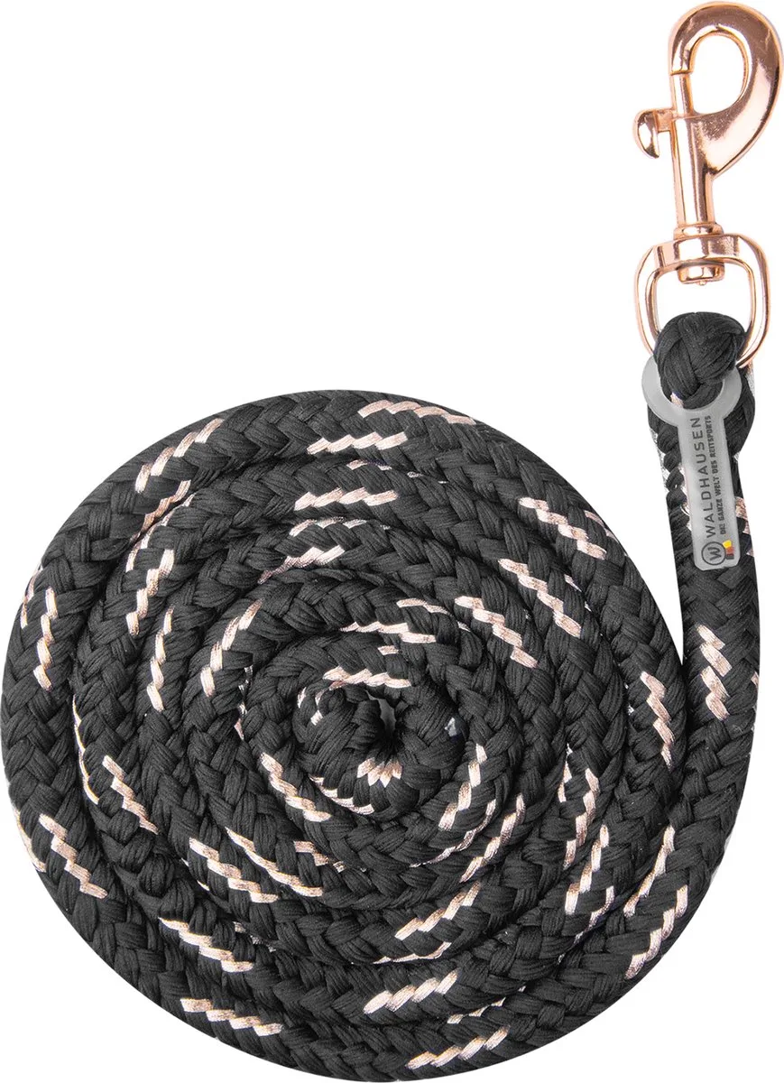 Lurex Rosé Snap Hook Halstertouw från Waldhausen i Svart – produktbild