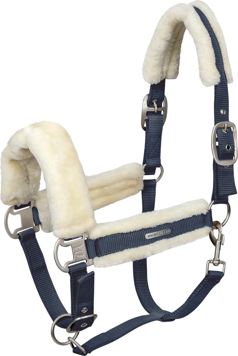 Luxe Halster met zachte vulling mt Cob von Waldhausen in D.blauw – Produktfoto