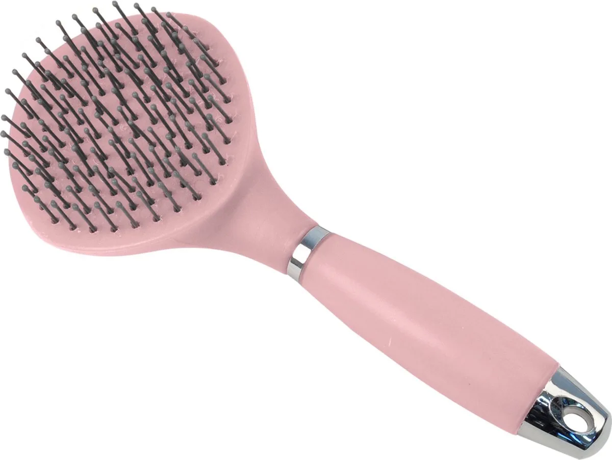 Manenborstel Met Gelgrip 23 cm - Paardenverzorging - Lichtroze Met Gelgrip von Waldhausen in Rosa – Produktfoto