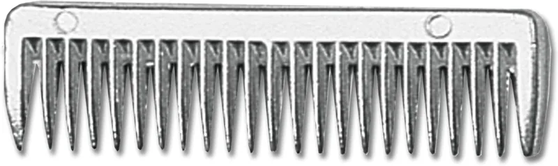 Manenkam Met Grip - Paardenverzorging - 8.5 cm Aluminium von Waldhausen in Silber – Produktfoto