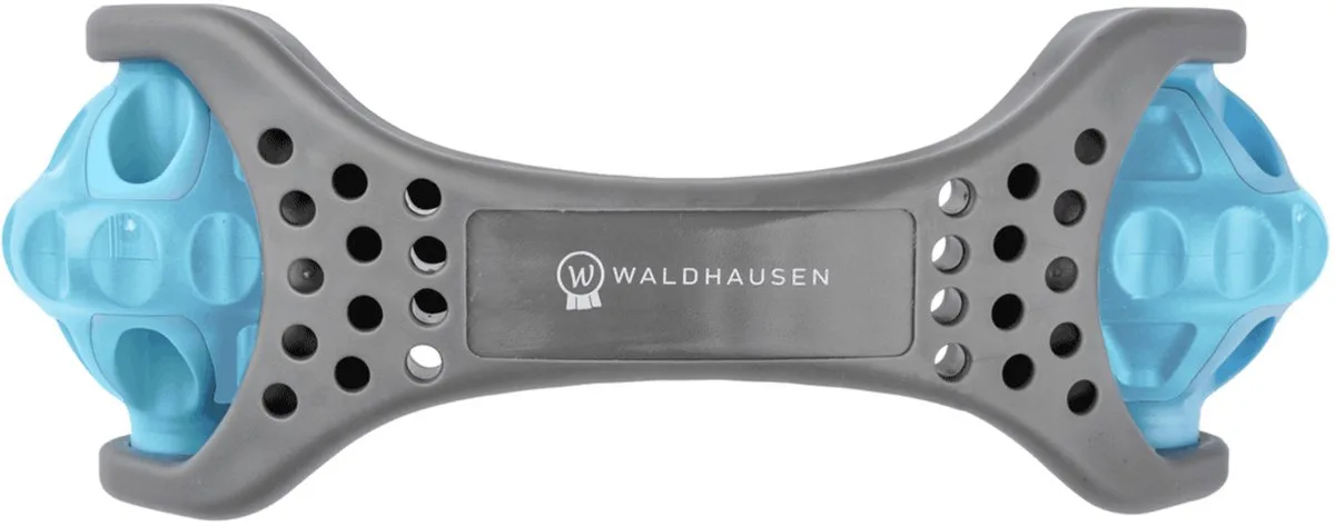 Massagetool Voor Paard - Borstel & Kam - Grijs Blauw per stuk de Waldhausen en Bleu, Gris – photo produit