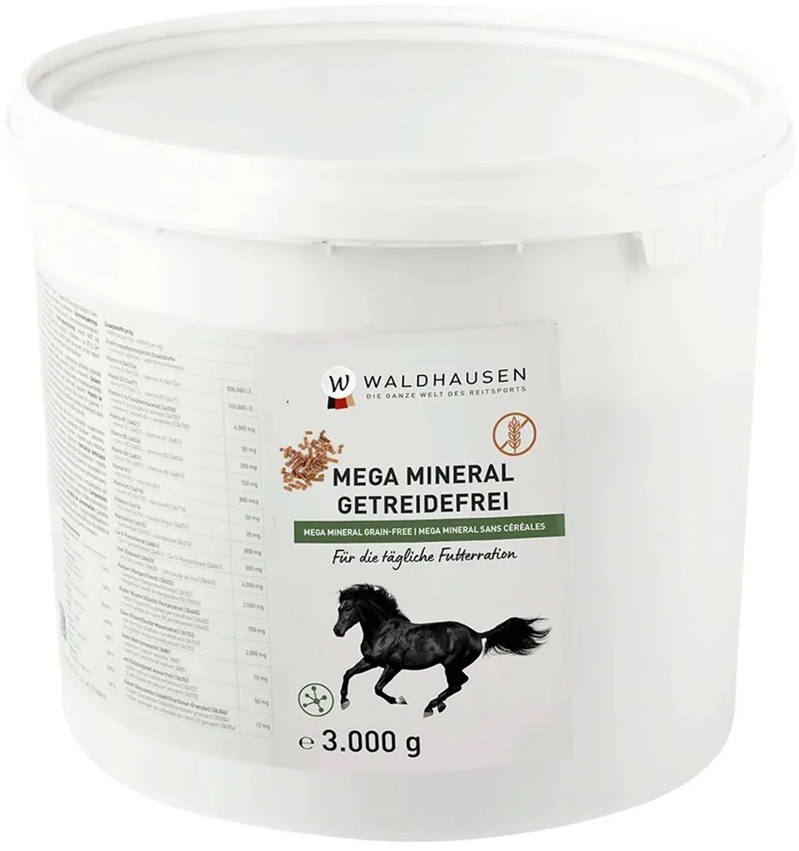 Mega Mineral Grain Free Pellets 3kg Paardensupplement 3kg by Waldhausen in Transparent – product photo