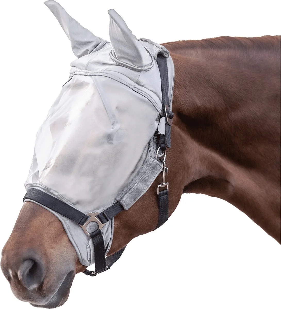 PREMIUM vliegenmasker, met gehoorbescherming Cob by Waldhausen in Zilver Grijs – product photo