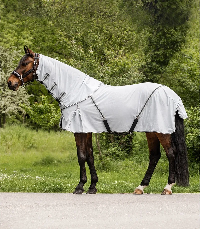 PROTECT vliegendeken met afneembaar nekgedeelte 185 by Waldhausen in Zilver Grijs – product photo