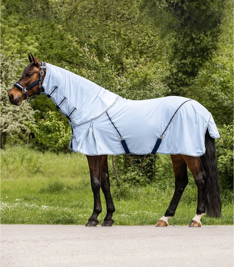 PROTECT vliegendeken met afneembaar nekgedeelte 205 fra Waldhausen i Lyseblå – produktbillede