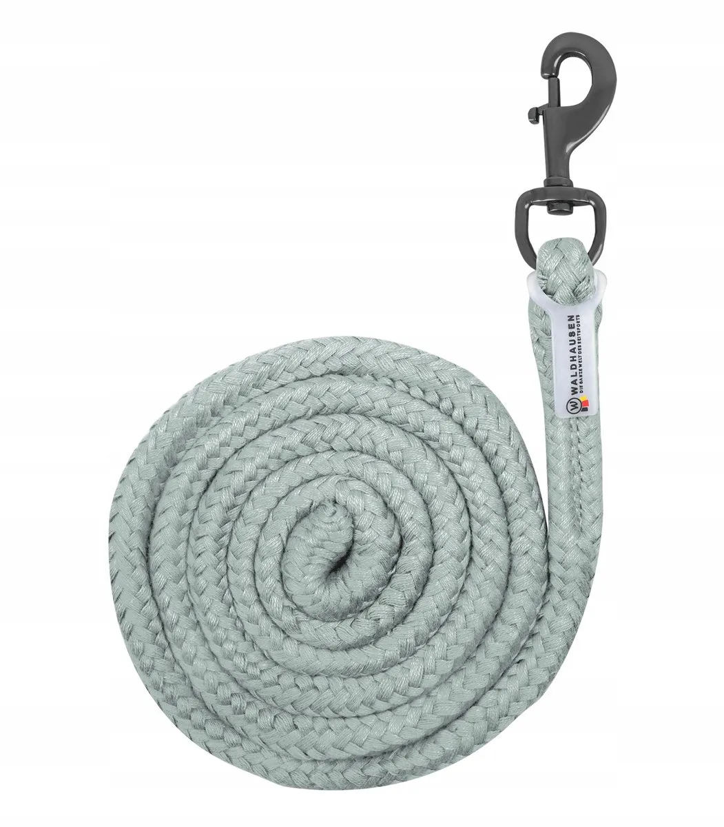 Satin Longe Lijn met Karabijn 200cm - Zilverblauw by Waldhausen in Silver blue – product photo