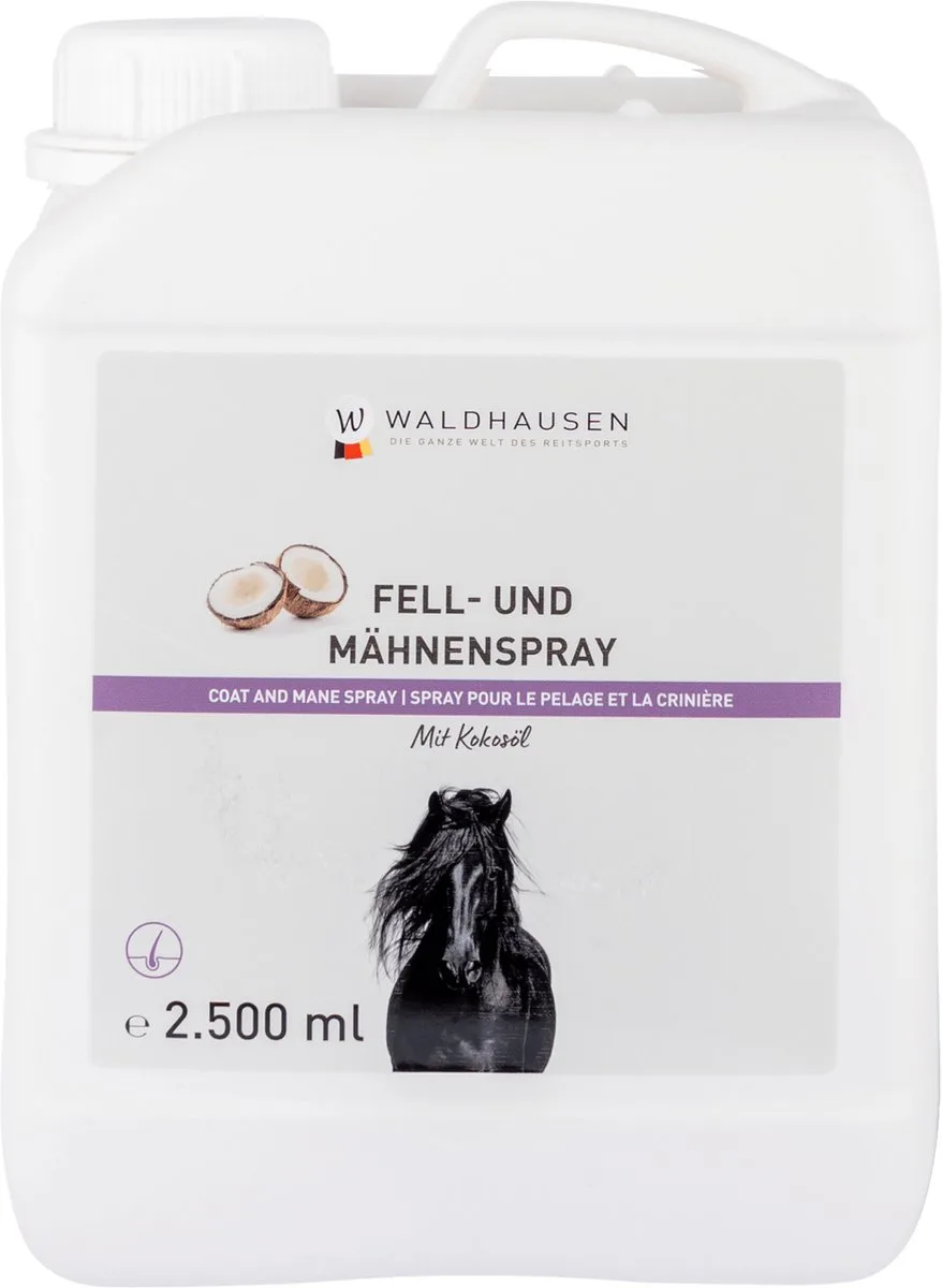 Spray Met Kokosolie Voor Paardenhaar 2.5l Transparant de Waldhausen – photo produit
