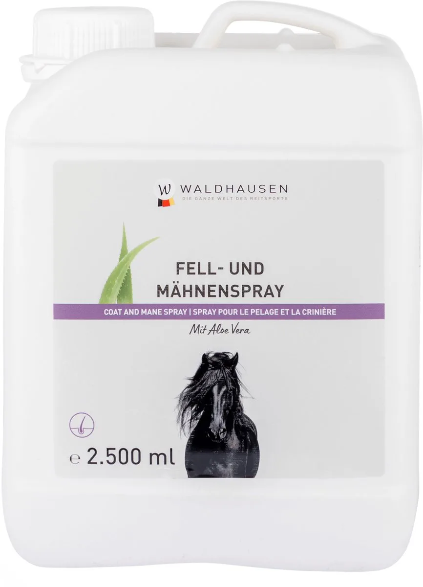 Vacht- En Manenspray Met Aloë Vera, 2500 Ml - Bijna Uitverkocht! de Waldhausen – photo produit