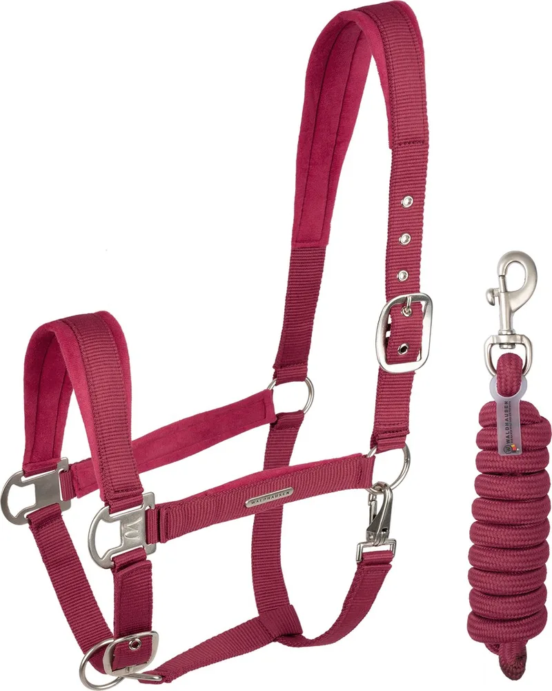 Velvet Halster En Halstertouw Roze Cob by Waldhausen in Pomegranate – product photo