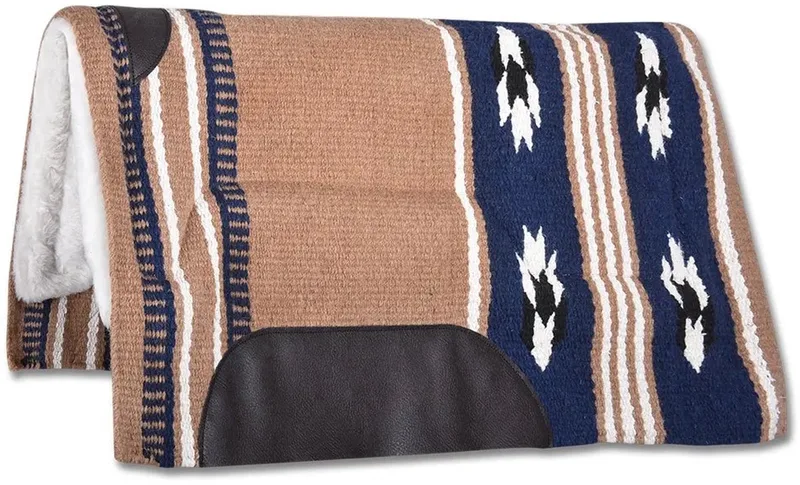 Western Utah Zadeldekje Bruin by Waldhausen in Beige, Dark blue – product photo