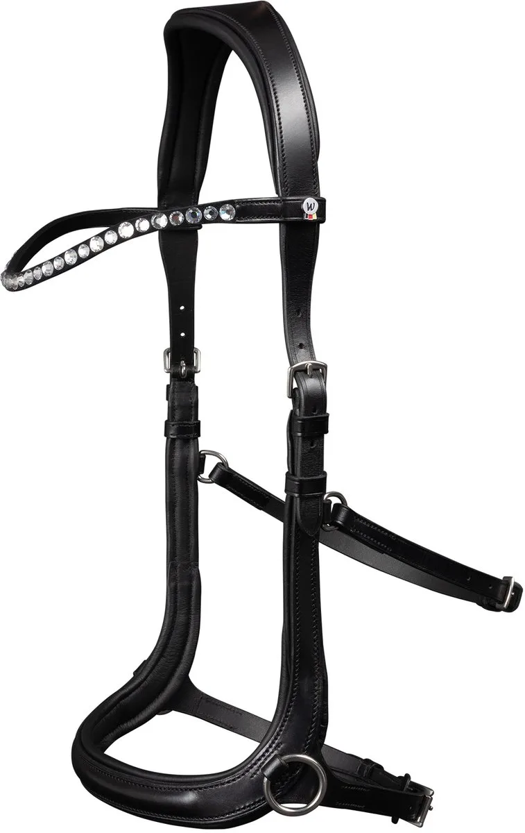 X-LINE BITLOOS HOOFDSTEL SENSATION by Waldhausen in Black – product photo
