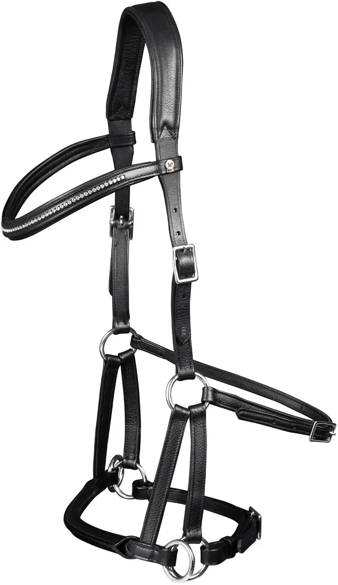 X-LINE BITLOOS HOOFDSTEL SUPERSOFT NUOVA by Waldhausen in Black – product photo