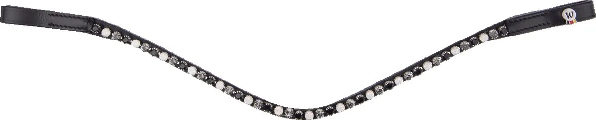 X Line Frontriem Glam, Zwart - Bijna Uitverkocht! de Waldhausen en Noir, Black-white-grey – photo produit