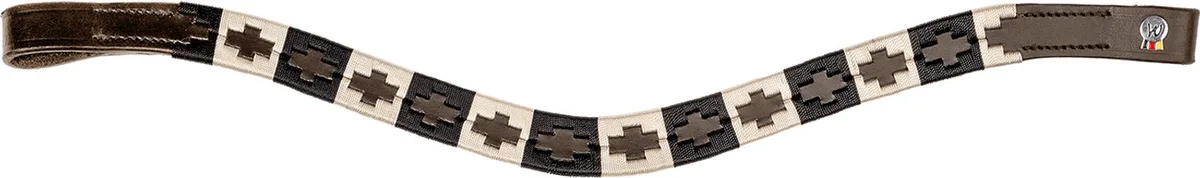 X Line Frontriem Polo, Bruin - Bijna Uitverkocht! fra Waldhausen i Sort, Beige – produktbillede