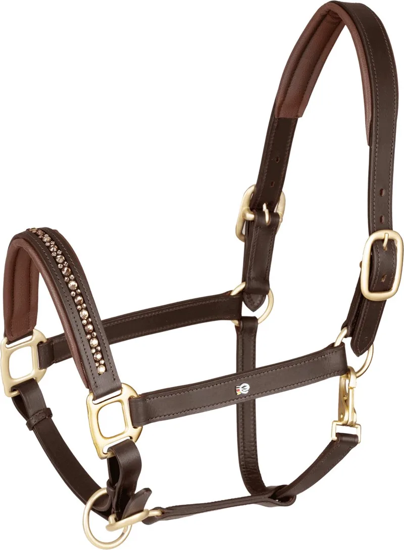 X-Line leren Halster Crystal - Full by Waldhausen in Brown – product photo