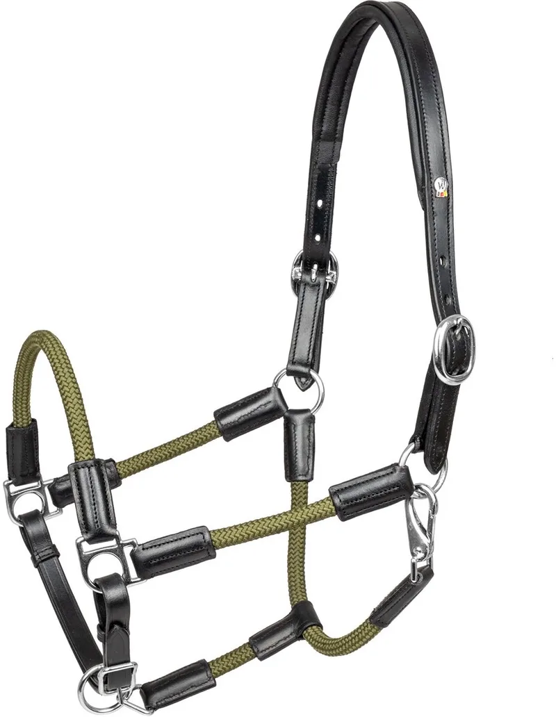 X-LINE NEVADA LEDEREN HALSTER by Waldhausen in Zwart-groen – product photo