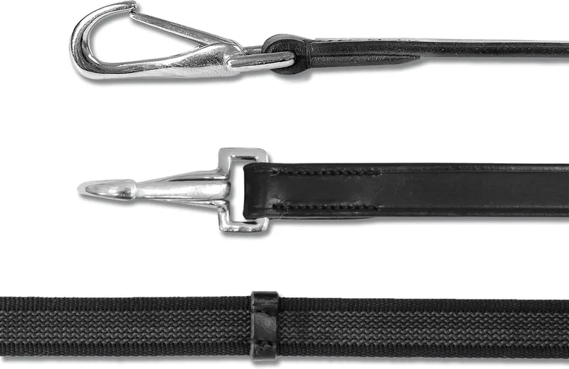 X-Line Non-slip Reins With Carabiner Hooks | Pony de Waldhausen en Noir – photo produit
