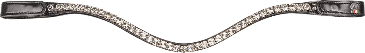 X Line Shine Frontriem, Zwart - Bijna Uitverkocht! de Waldhausen en Argent – photo produit