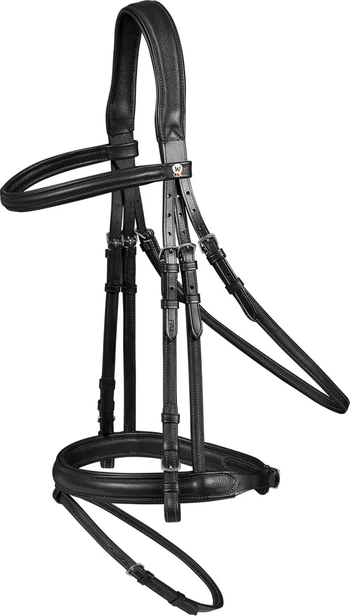 X-Line trenshoofdstel Supersoft fra Waldhausen i Sort – produktbillede