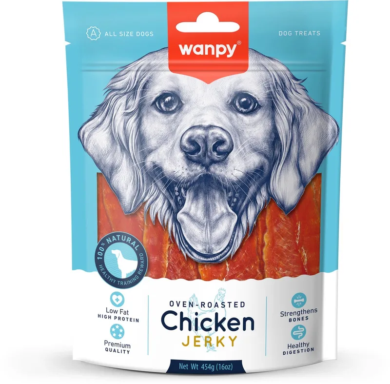 Chicken Jerky | Hondensnack - Voordeelverpakking 454 gram von Wanpy – Produktfoto