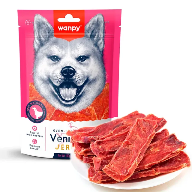 Gedroogd Hertenvlees Hondenvoer 100g