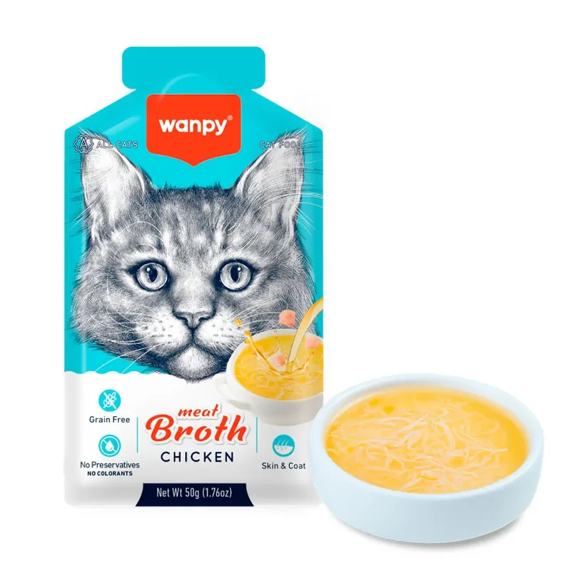 Kattenvoer Met Kip In Vleesbouillon by Wanpy – product photo