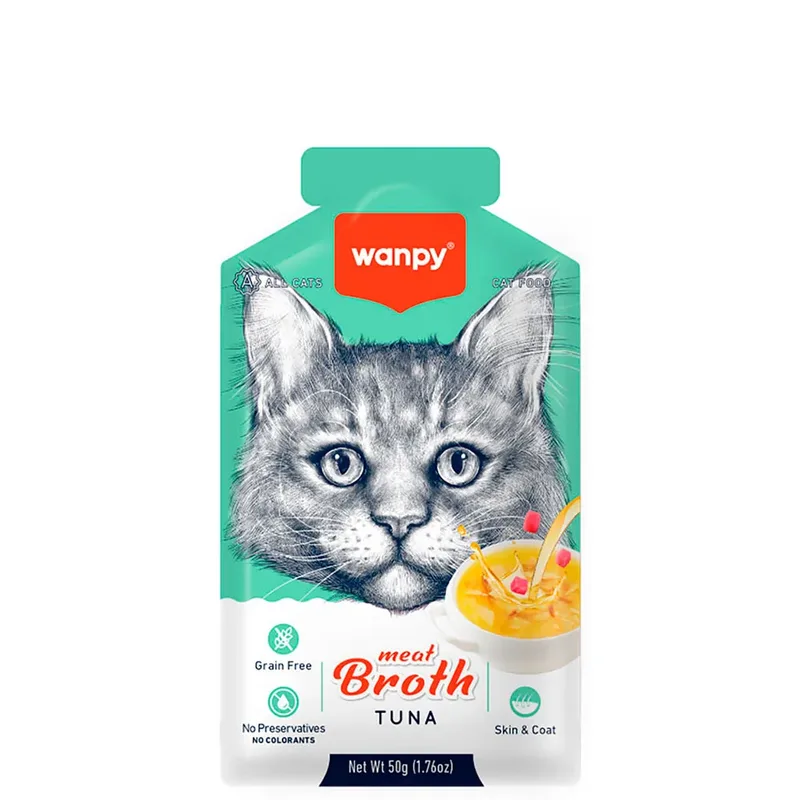 Kattenvoer Met Tonijn In Vleesbouillon by Wanpy – product photo