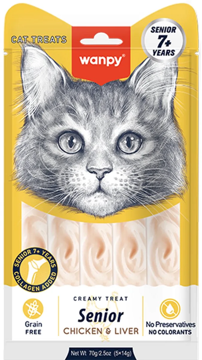 likbare snack - Senior - 7+ - Kip & Lever - 3x 5 stuks de Wanpy – photo produit
