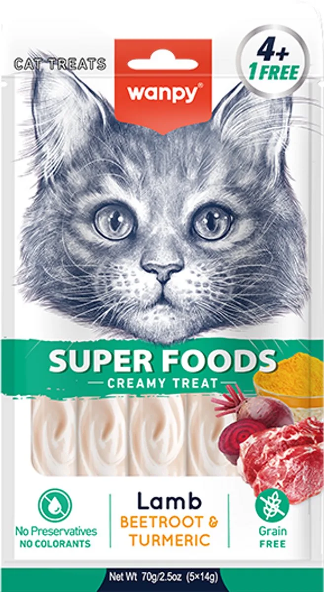 Likbare snack - Tonijn, Rode Biet en Kurkuma - Superfoods - 3x 5 stuks de Wanpy – photo produit