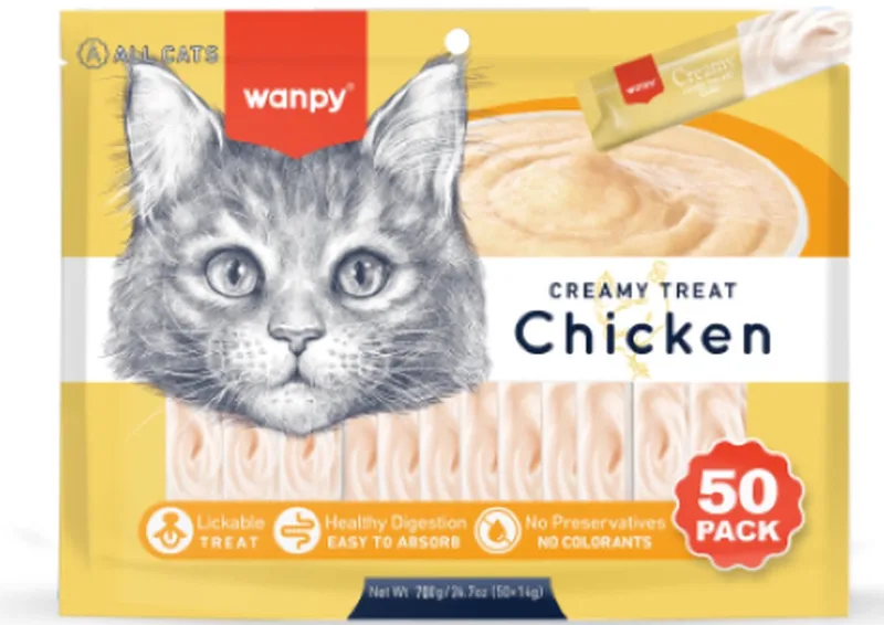 Likbare Snacks Kip - Kattensnacks - 50 Stuks - Kattensnoepjes von Wanpy – Produktfoto
