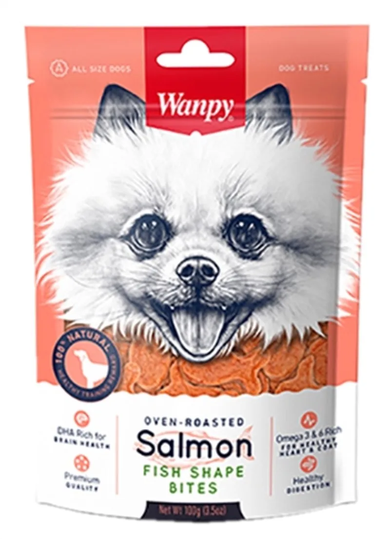 Salmon Fish Shape Bites | Hondensnack by Wanpy – product photo