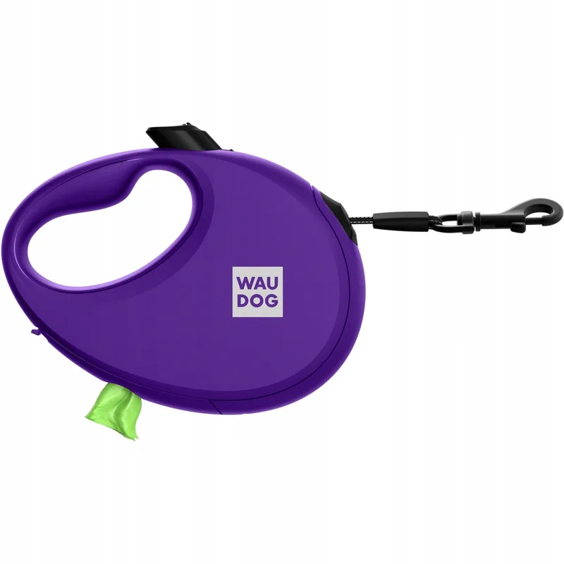 Automatische Hondenhalsband met Poepzakhouder - Paars, tot 20 kg by Waudog – product photo