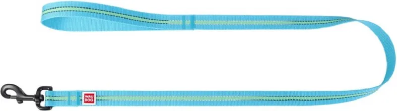 Glow In The Dark Hondenlijn / Hondenriem - Nylon - Reflecterend - Breedte: 2,5 cm - Lengte: 122 cm - Geschikt voor grote honden de Waudog en Bleu – photo produit