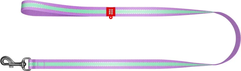 Glow In The Dark Hondenlijn / Hondenriem - Nylon - Reflecterend - Breedte: 15 mm - Lengte: 122 cm - Geschikt voor middelgrote honden de Waudog en Violet – photo produit