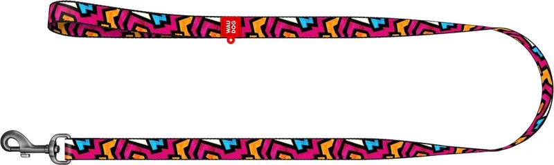 Graffiti Hondenlijn / Hondenriem - Nylon - Multi Colour - Breedte: 25 mm - Lengte: 122 cm von Waudog in Mehrfarbig – Produktfoto